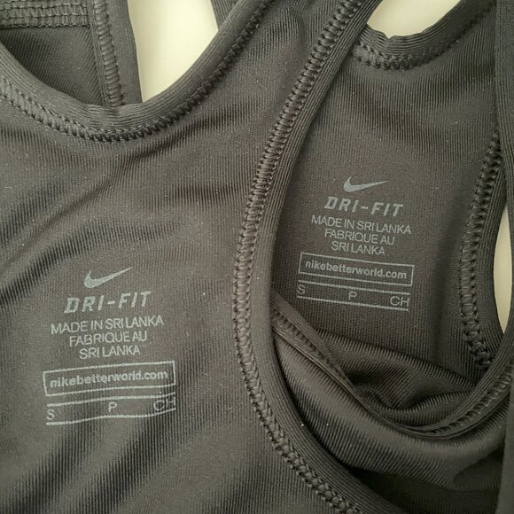 Lot of 2 Nike Dri-Fit Racerback Sports Bras - Small, Black/White - Picture 5 of 6